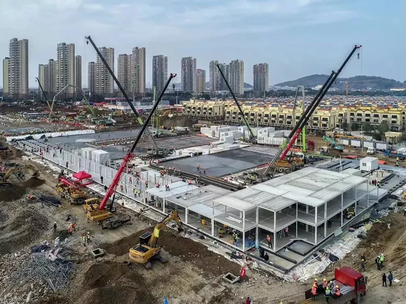 מאָדולאַר שטאָל סטרוקטור האָספּיטאַל בילדינג